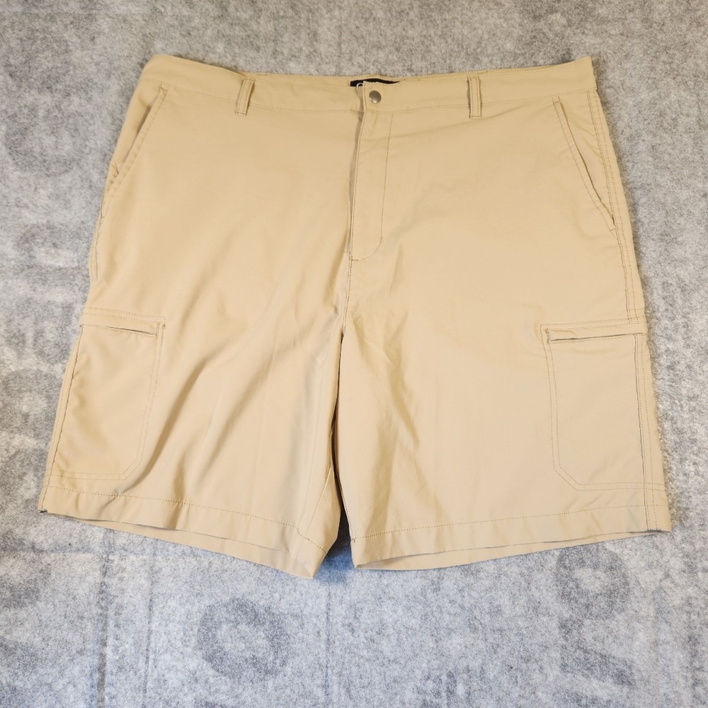 Chaps Chino Shorts Flat Front Men's 42 Waist Golf Shorts beige STRETCH